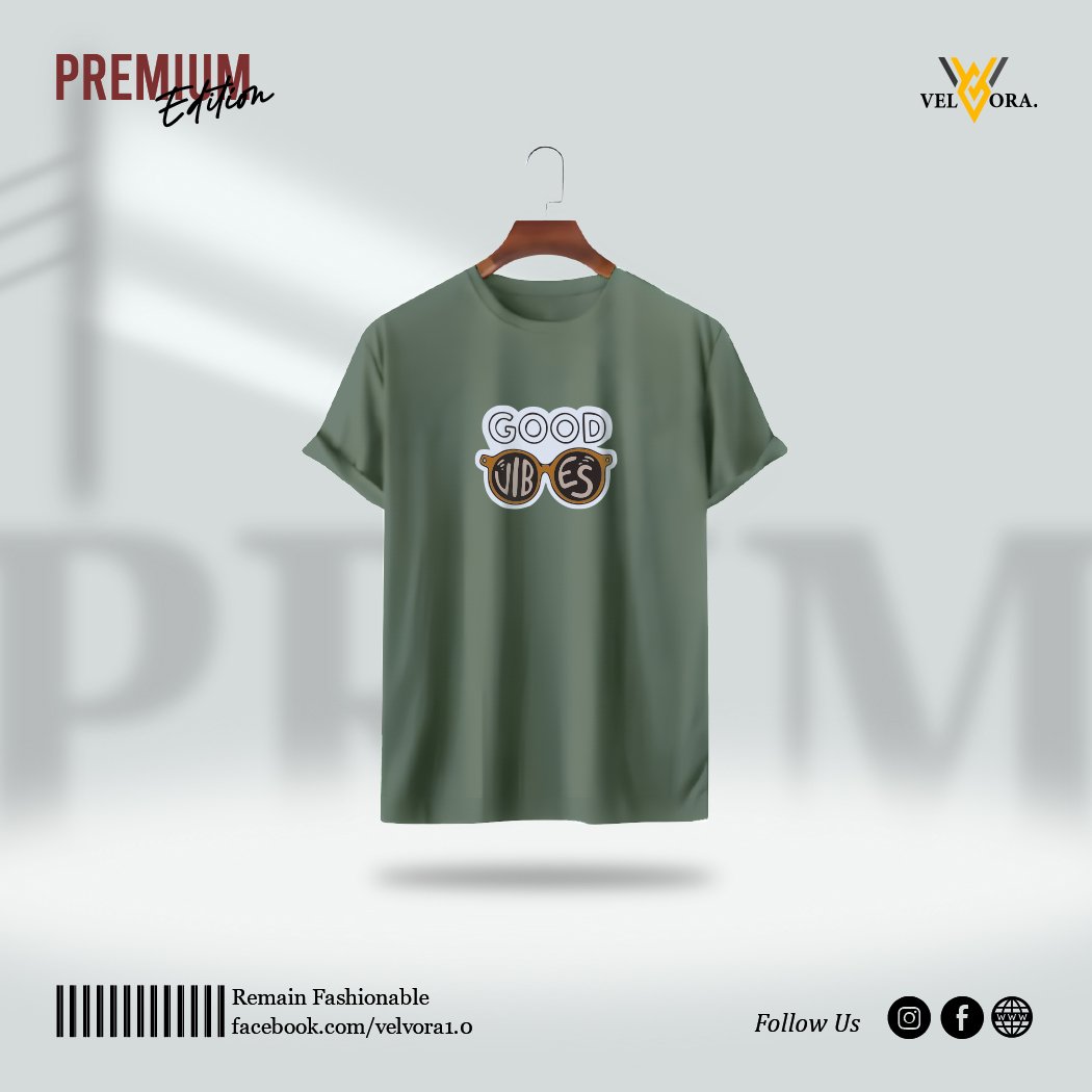 Premium Printed T-Shirt - Good Vibes