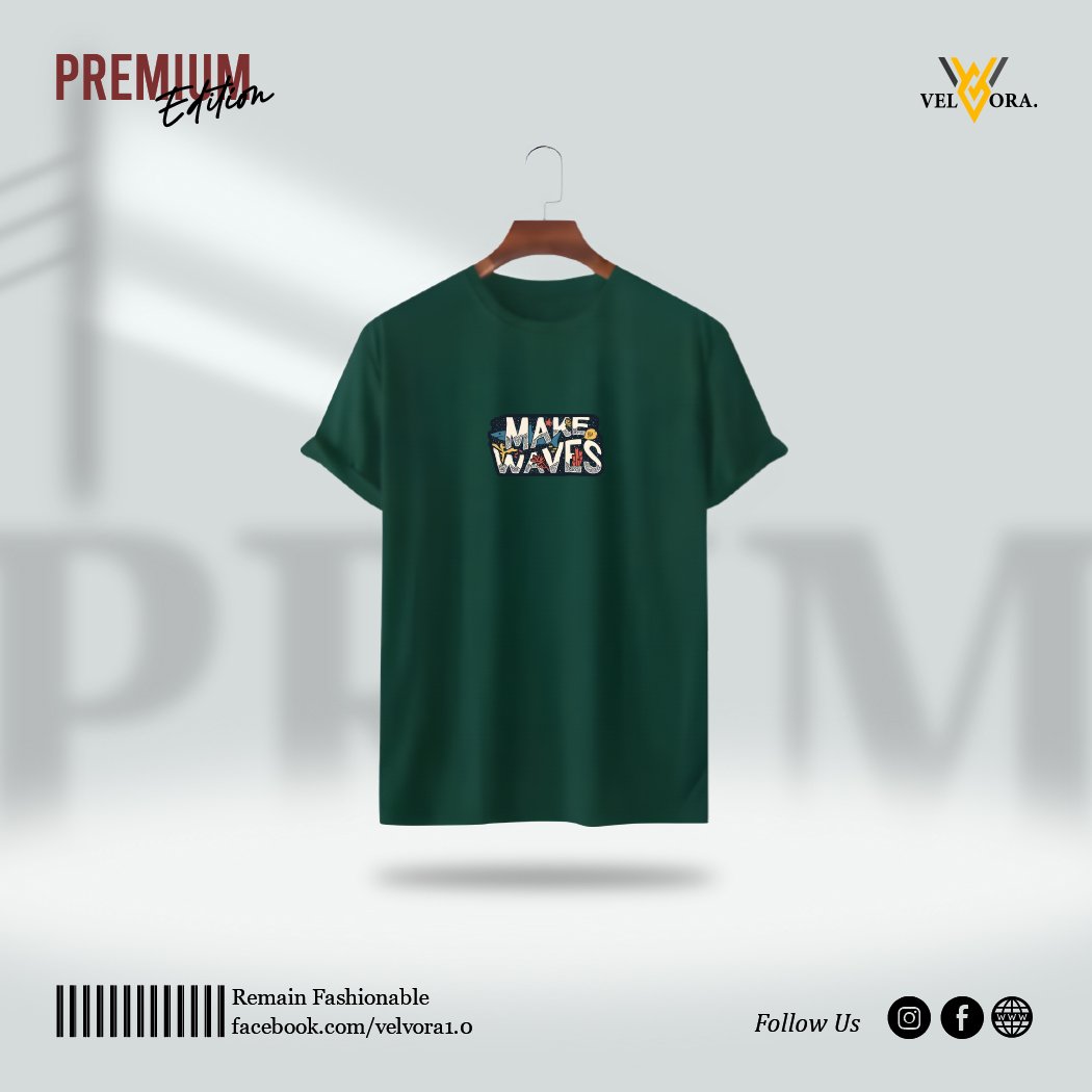 Premium Printed T-Shirt - Make Waves - Image 6