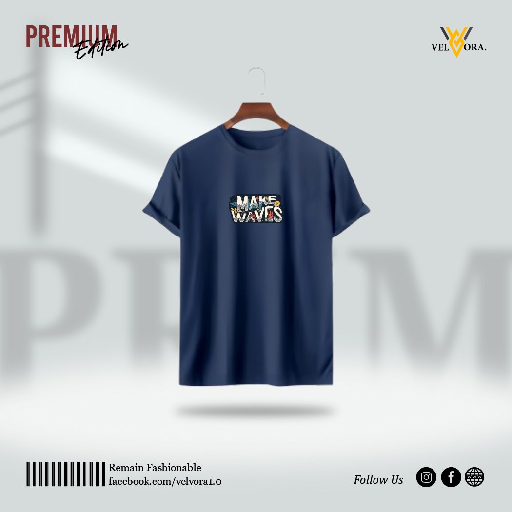 Premium Printed T-Shirt - Make Waves - Image 7