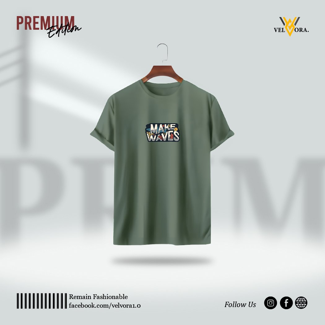 Premium Printed T-Shirt - Make Waves - Image 4