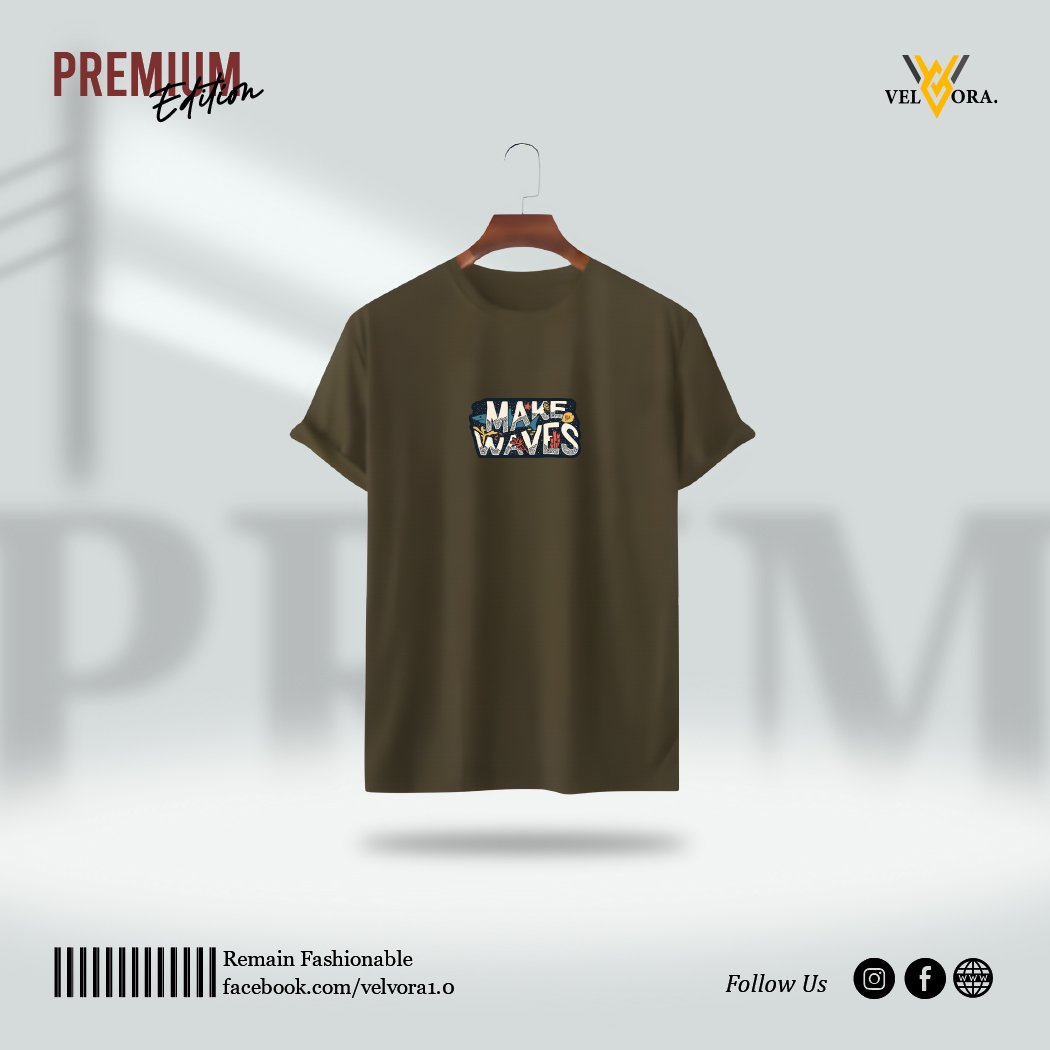 Premium Printed T-Shirt - Make Waves - Image 3