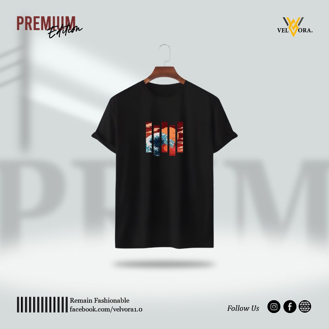 Premium Printed T-Shirt - The Great Wave off Kanagawa - Image 2