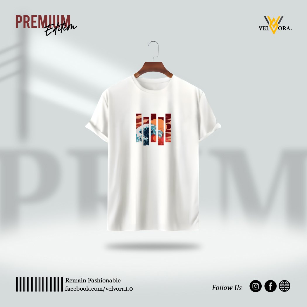 Premium Printed T-Shirt - The Great Wave off Kanagawa