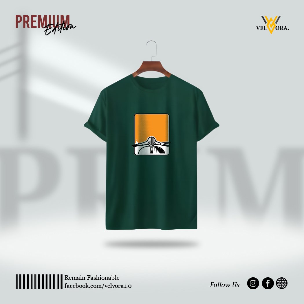 Premium Printed T-Shirt - Vespa - Image 4