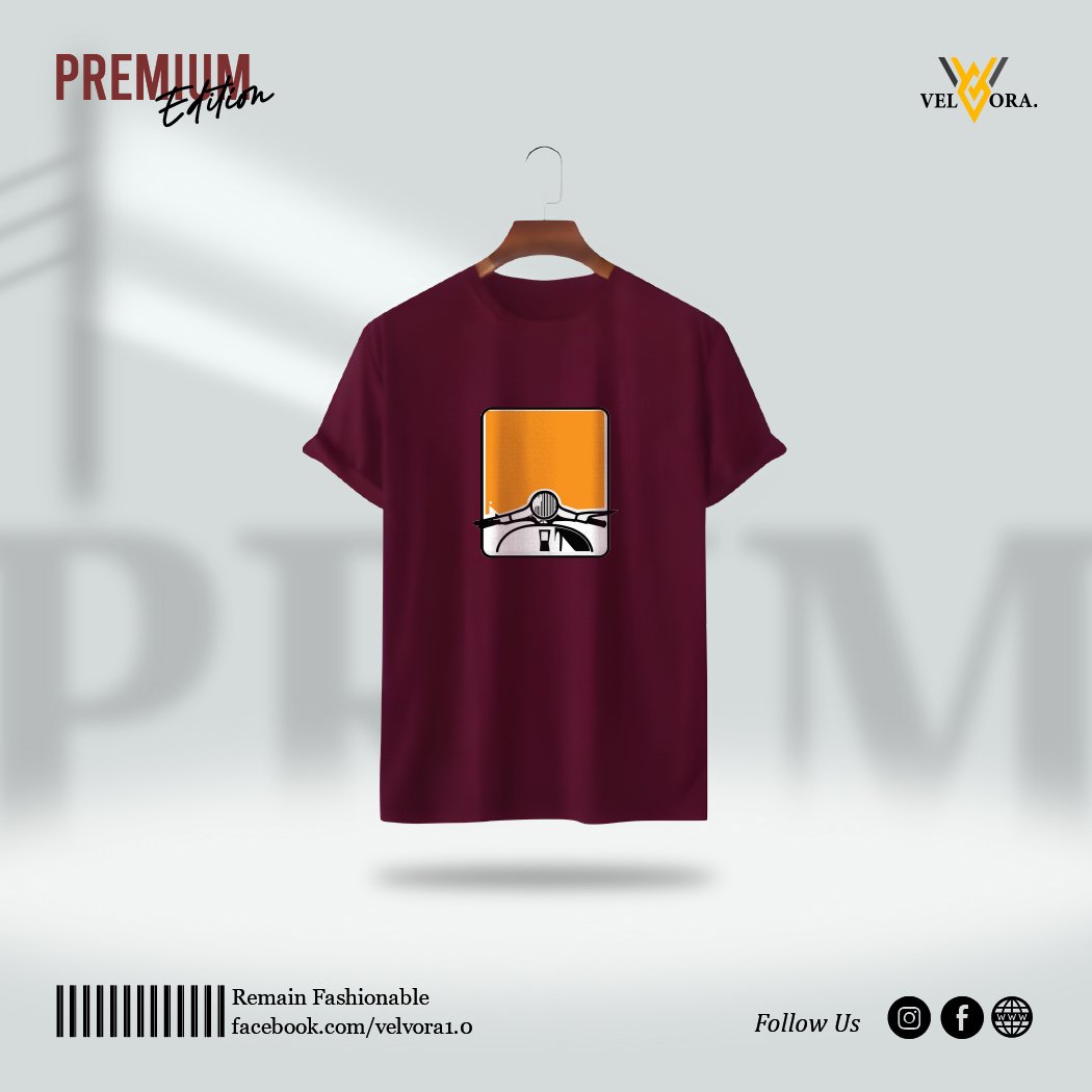 Premium Printed T-Shirt - Vespa - Image 5