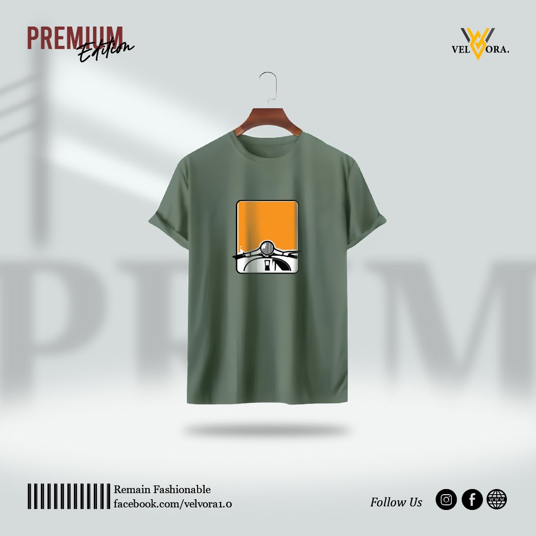 Premium Printed T-Shirt - Vespa - Image 6
