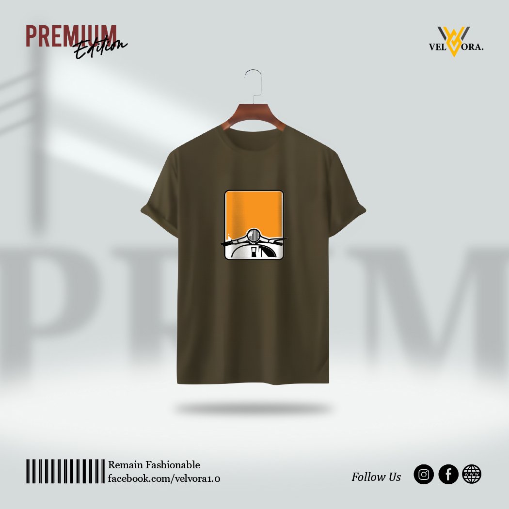 Premium Printed T-Shirt - Vespa - Image 8